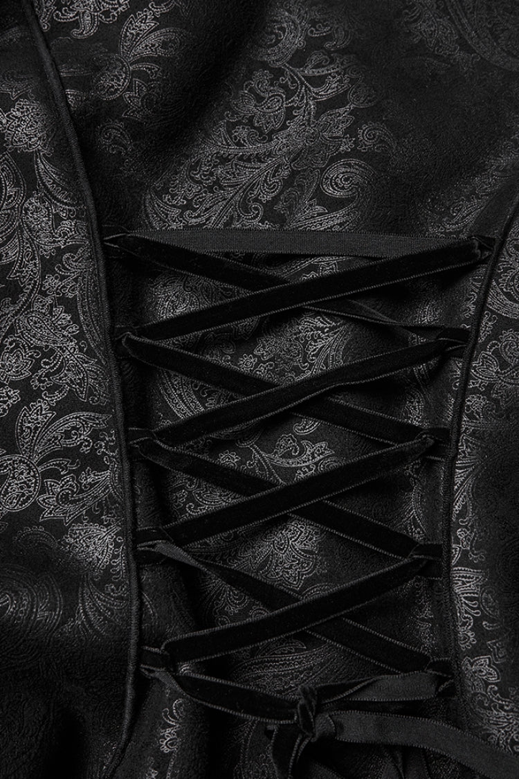 Buckle-Strap Gothic Coat with Plush Lapel - Gothic Edge