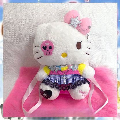 Y2K Kitty Bow Star Backpack KI509