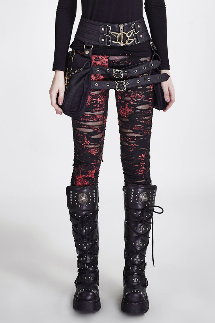 Gothic Women's Sheer Fitted Leggings - Long Length