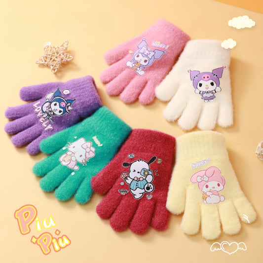 Gants tricotés à motifs de dessins animés KI314