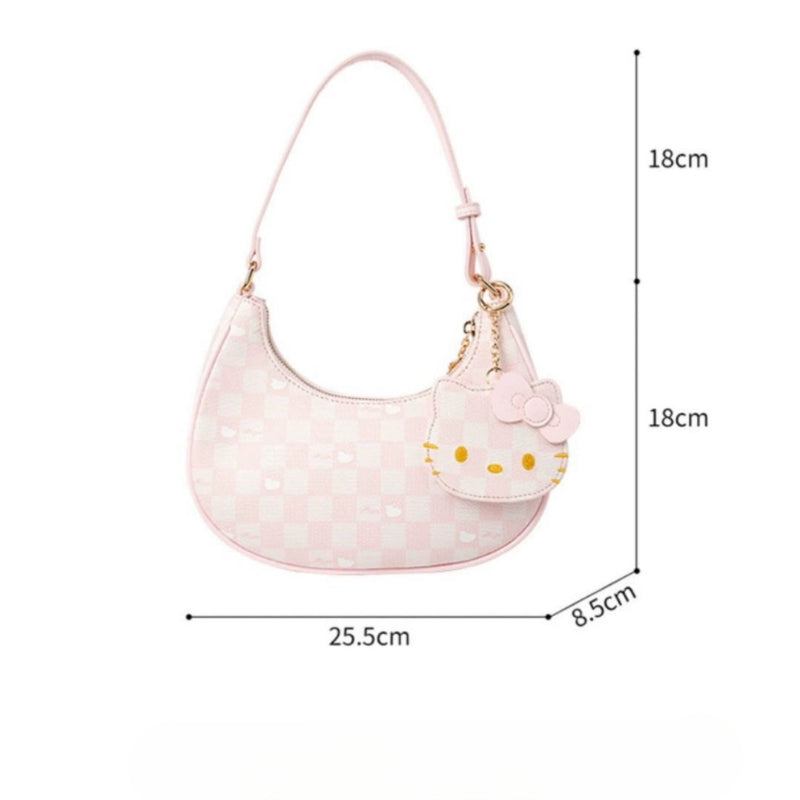 Sac à main à carreaux Pink Kitty SK365