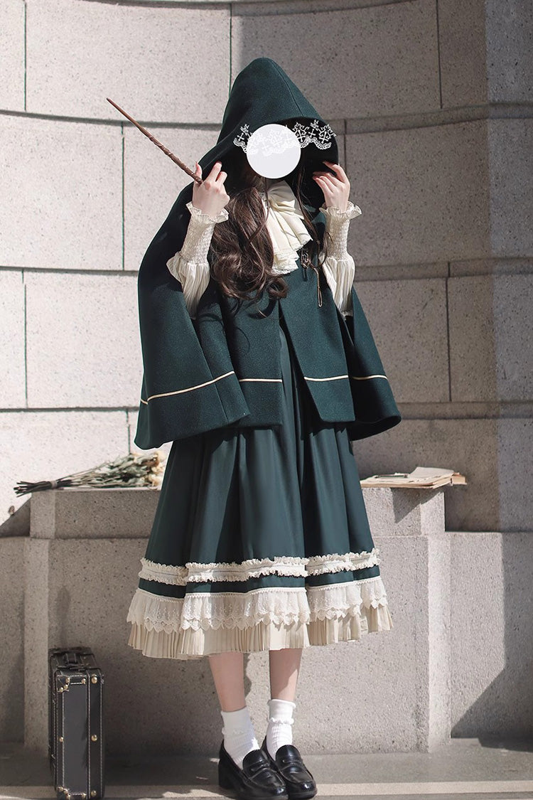 Emerald Artemis SP Ruffle Bow Lace College Style Elegant Lolita Jumper Gown