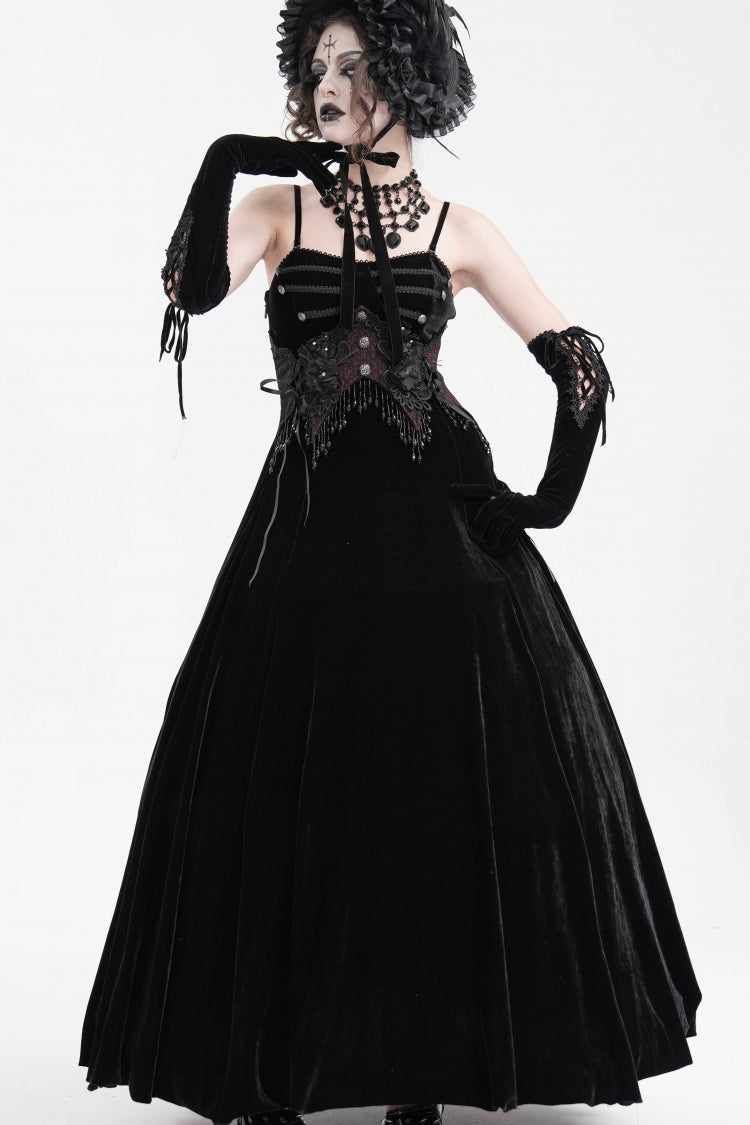 Lace-Up Gothic Slip Wedding Dress