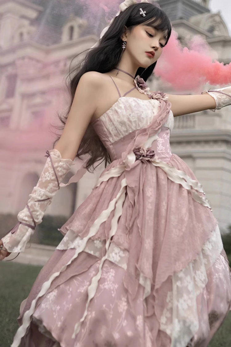 Wabi Sabi Stitched Irregular Asymmetric Gothic Lolita JSK Dress in 3 Colors