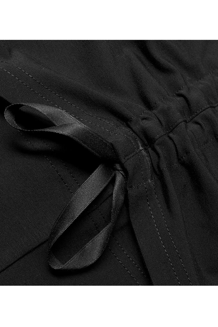 Drawstring Waist Flared Pants with Side Openings