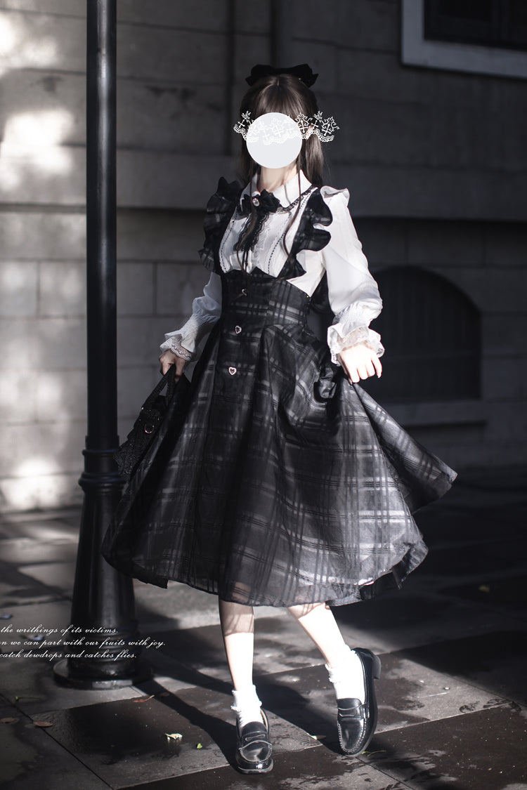 Classic Checkerboard Lolita Strap Dress