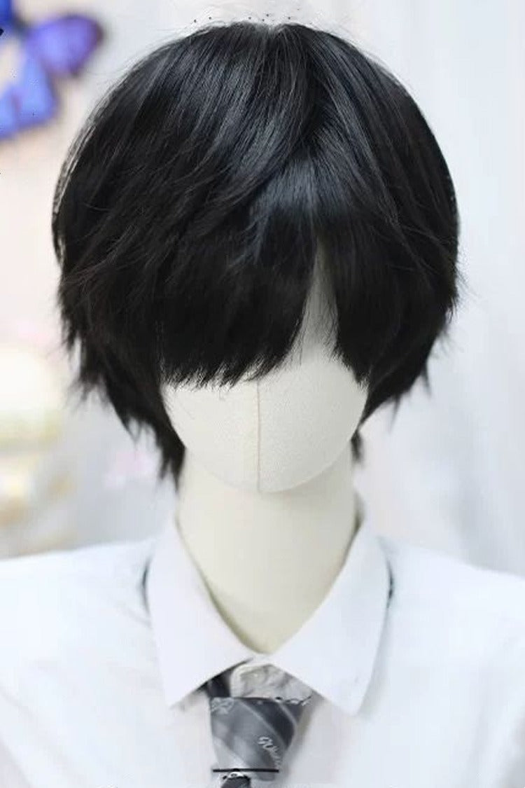 Korean Daily Cool Fluffy Short Lolita Wig in Black