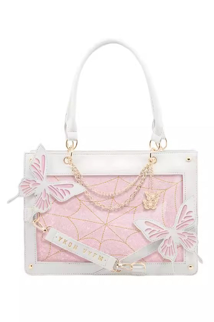 Gothic Lolita Shoulder Itabag with Butterfly Motif - Fourteen Shades