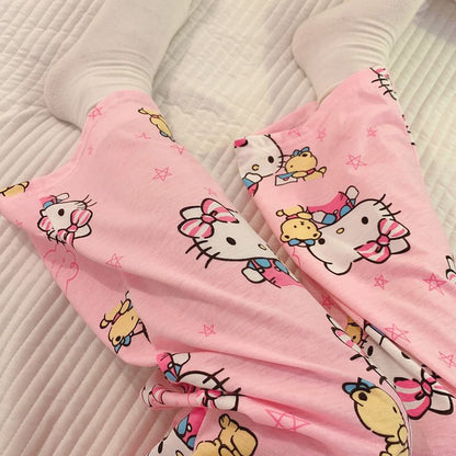 Pink Kitty Pajama Trousers KI716