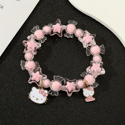 Pink Chic Anime Kitty Bracelet