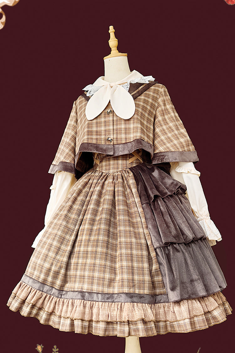 Chocolate High Waist Asymmetric Ruffle Strap Dress - Morning Tune