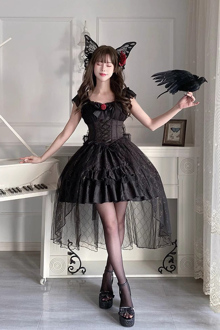 Princess Lolita Dress with Rose Bow Accents