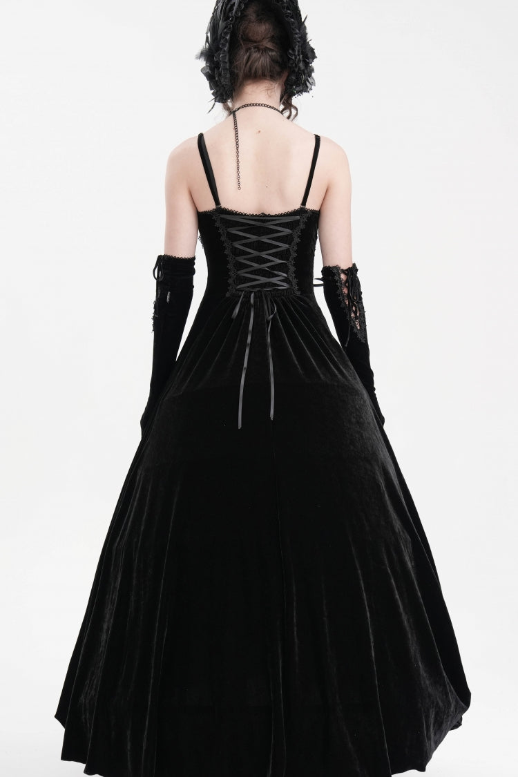 Lace-Up Gothic Slip Wedding Dress