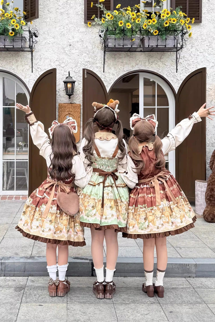 Sweet Lolita Dress with Doll Collar and Long Sleeves