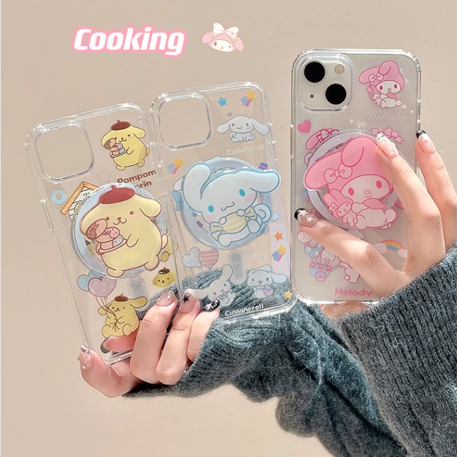 Coque iPhone avec support en forme de dessin animé mignon SK281