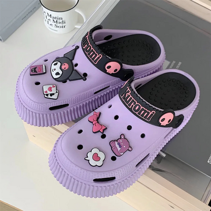 Schöne Kawaii warme Plüschschuhe mit Löchern - Kimi