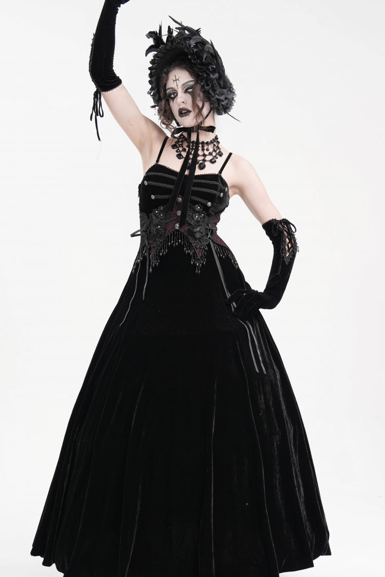 Lace-Up Gothic Slip Wedding Dress
