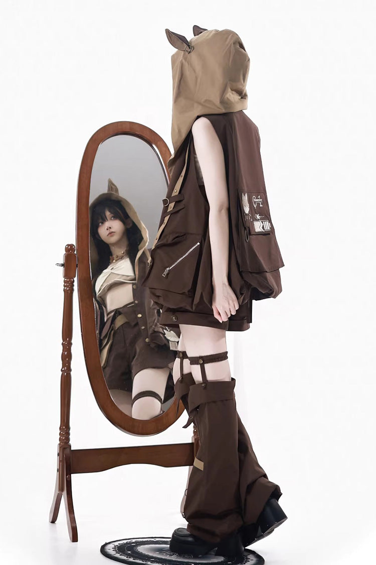 Chocolate Hooded Punk Prince Ouji Set - Fox Trail Chronicles