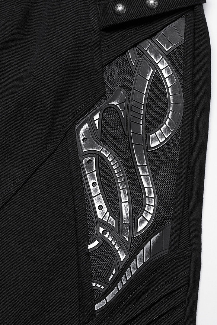 Punk Pleated Leggings with Studs