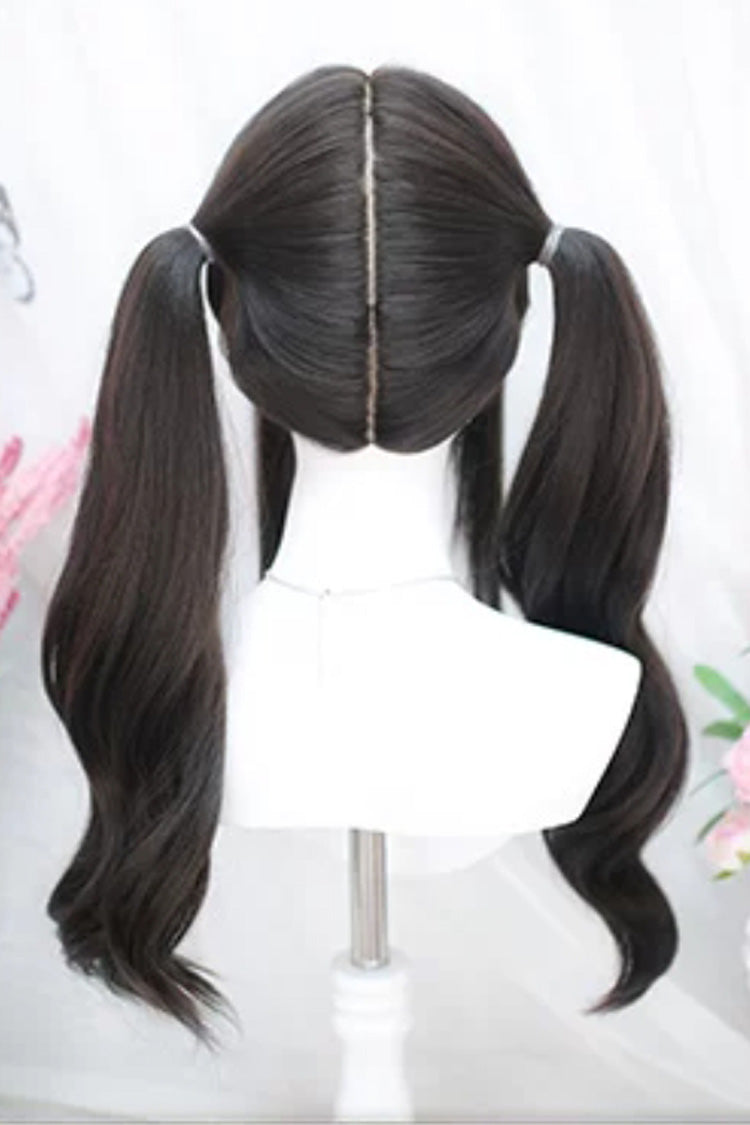 Twin Tail Curly Lolita Wig with Bangs