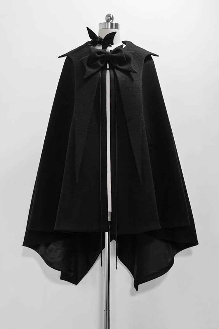 Woolen Ouji Cloak for Daily Lolita Style - Noir
