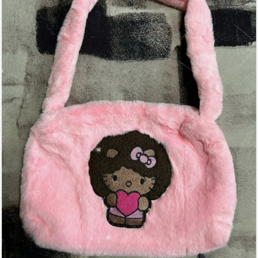 Sac à main en peluche Pink Kitty KI310