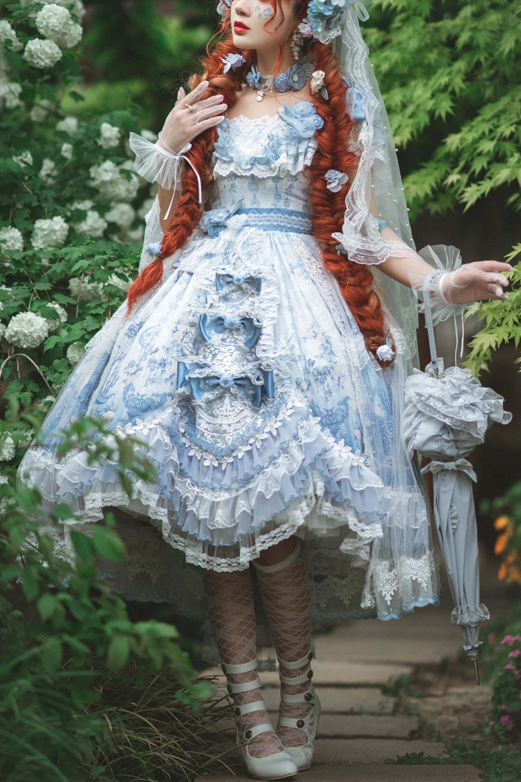 Azure Secret Realm Key Gorgeous Wedding Princess Sweet Lolita Set