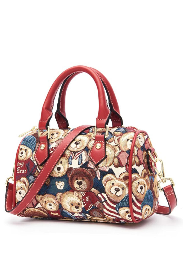 Casual Sweet Lolita Shoulder Bag with Bear Print in 5 Colors