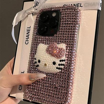 Coque de téléphone à strass rose Kitty KI546