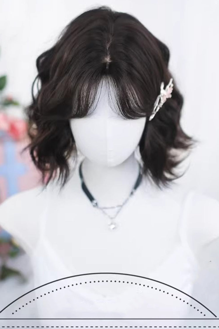 Special Curtain Bangs Short Wavy Wig