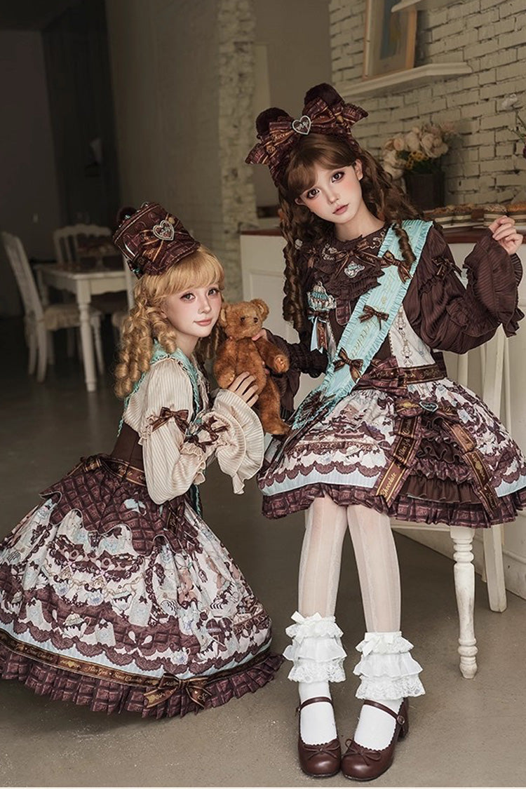 Sweet Lolita JSK Dress with Bowknot and Print