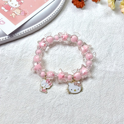 Pink Chic Anime Kitty Bracelet