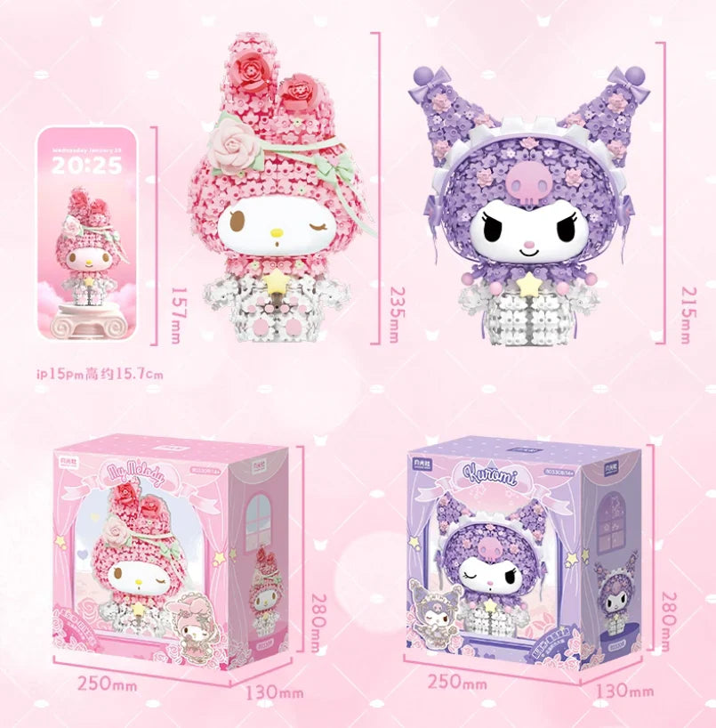 My Building Melody Crystal Kuromi Blocks Floral Figures