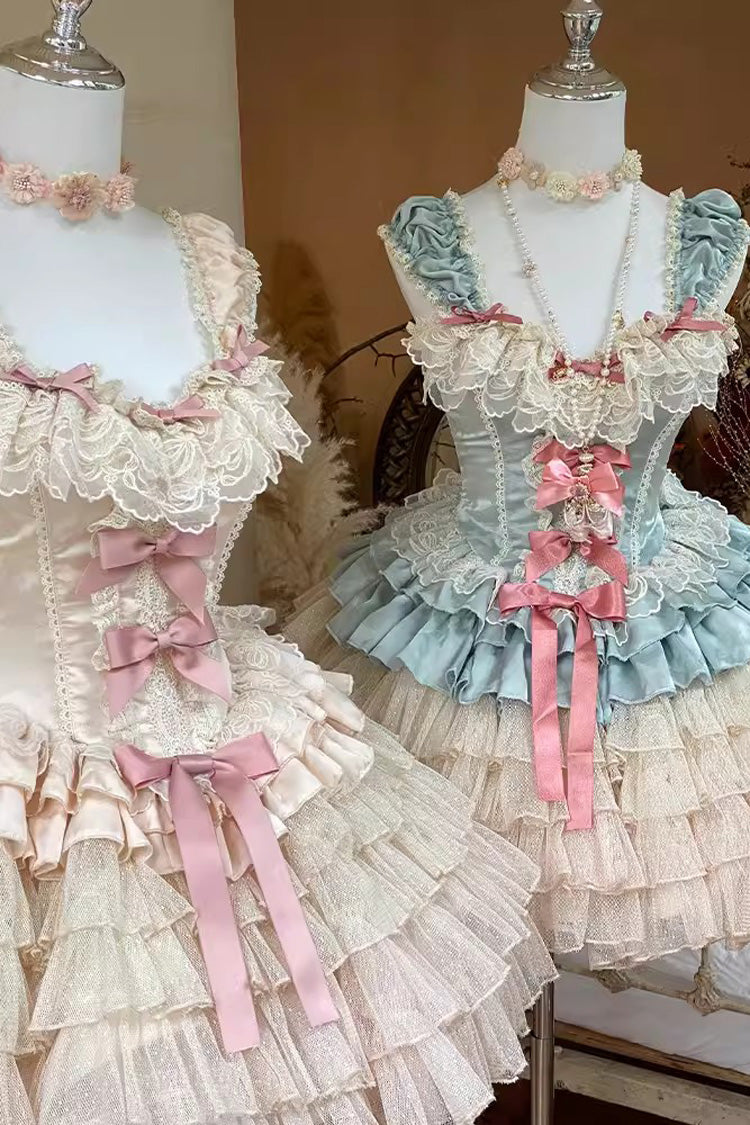 Goddess Ballet Romance Multi-Layer Ruffle Sweet Princess Dress - 2 Shades