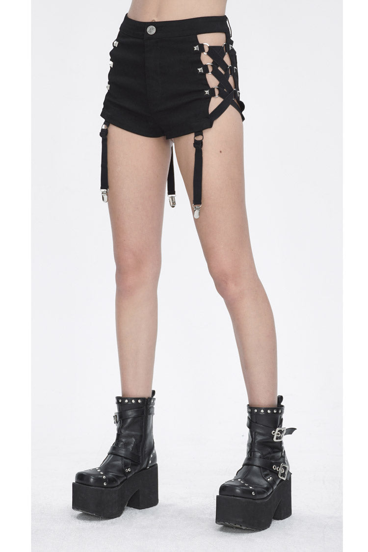 Steampunk Shorts with Side Cutout Design