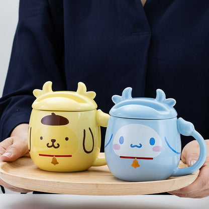 Tasse à café avec personnage de dessin animé charmant KI339