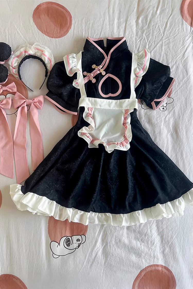 Sweet Plus Size Lolita Ensemble with Heart Motifs