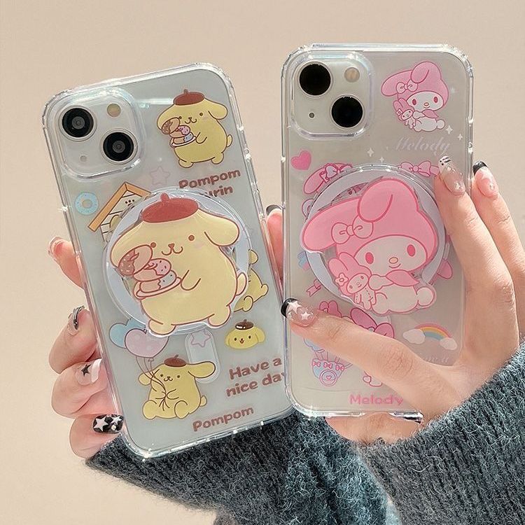 Coque iPhone avec support en forme de dessin animé mignon SK281