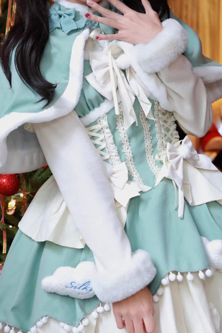 Charming Layered Bow Autumn Winter Princess JSK - Sweet Lolita 3 Shades