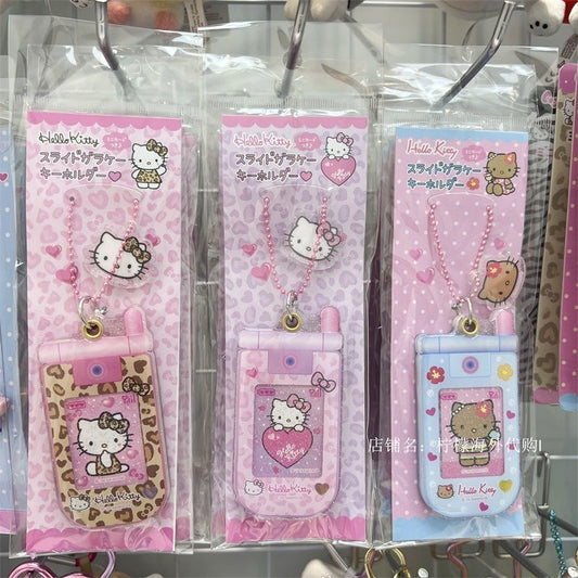 Leopard Print Black Kitty Mobile Phone Chain Pendant