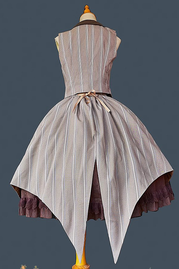 Classic Lolita Skirt with Ruffle Cardigan and Witch's Notes Print