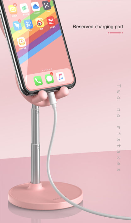 Stand Phone Telescopic Pink Bunny