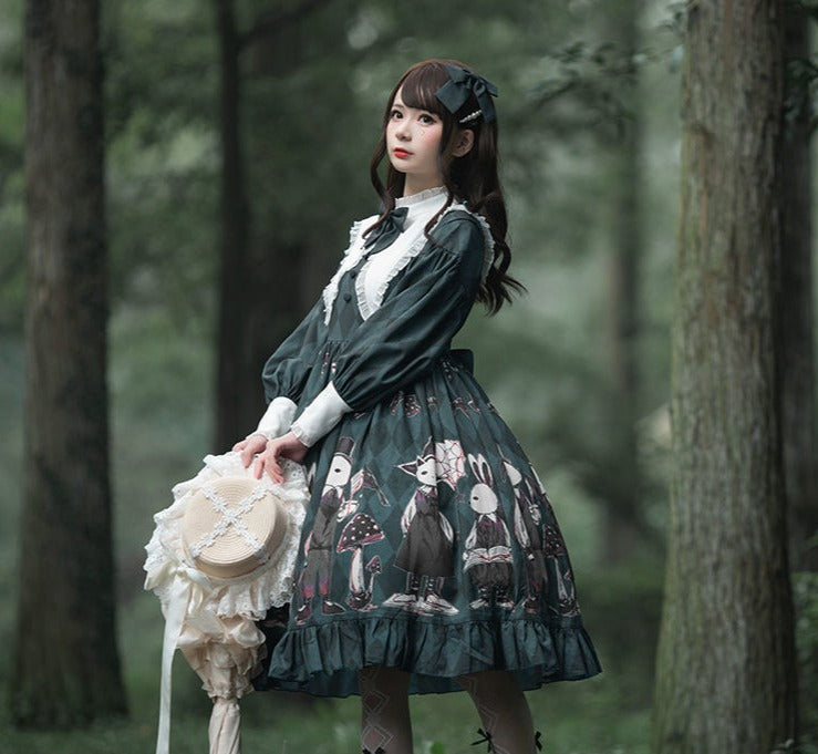 Dress Bunny Green Forest Creepy