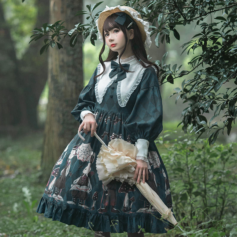 Dress Bunny Green Forest Creepy