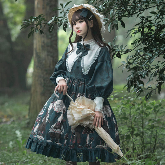 Dress Bunny Green Forest Creepy