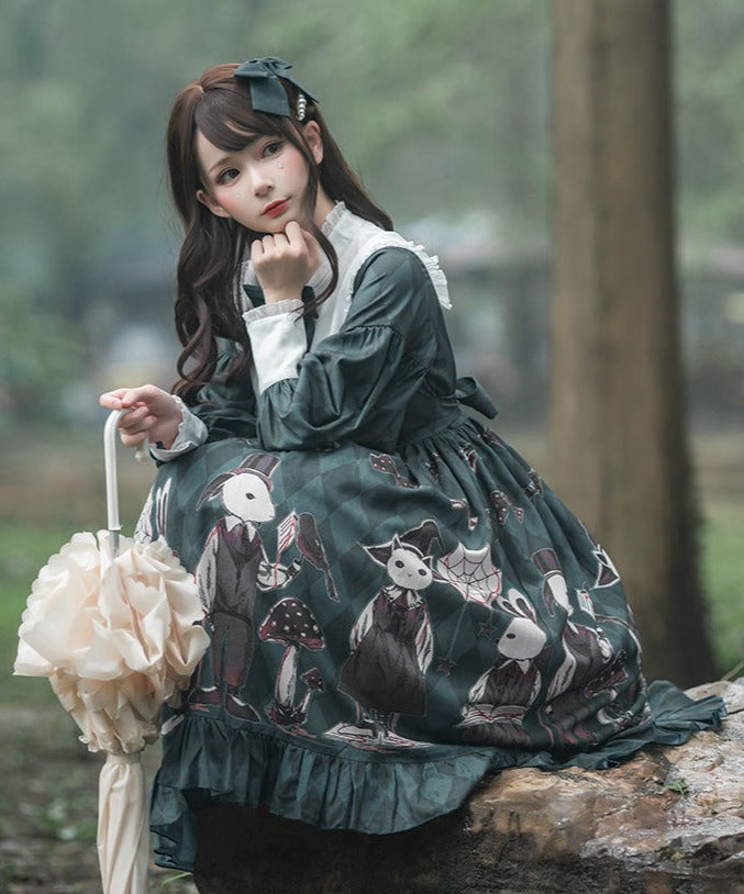 Dress Bunny Green Forest Creepy