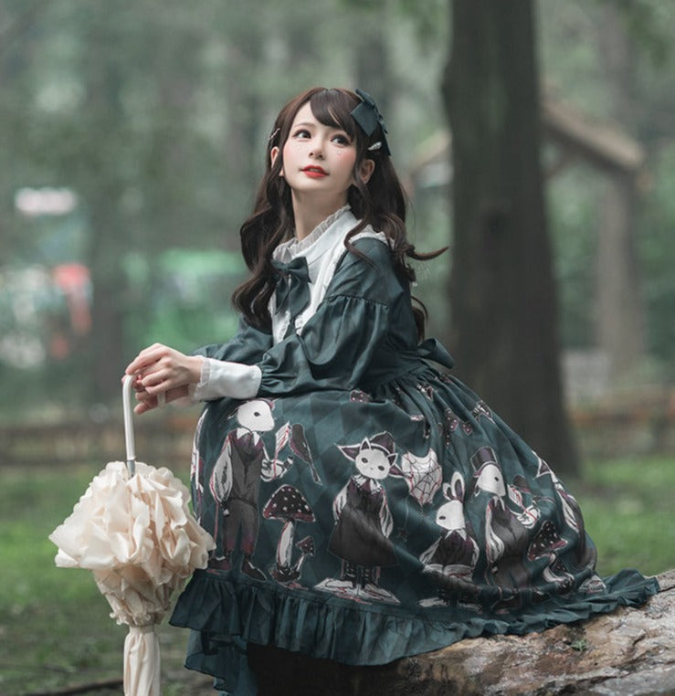 Dress Bunny Green Forest Creepy