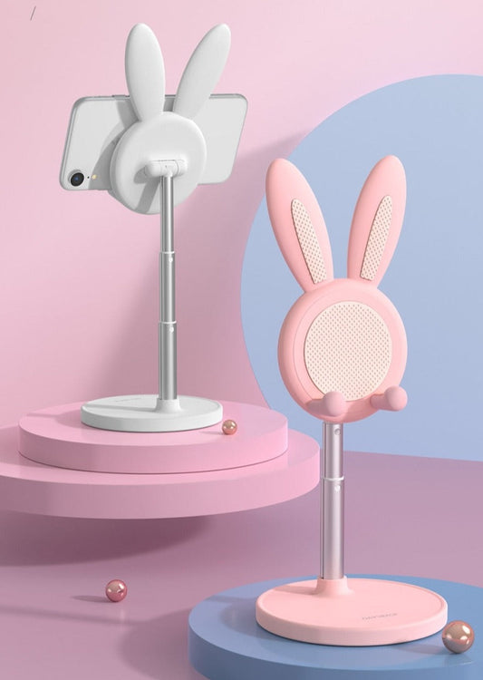 Stand Phone Telescopic Pink Bunny