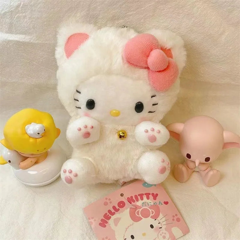 Porte-clés en peluche avec griffes de chat rose - Lovesickdoe