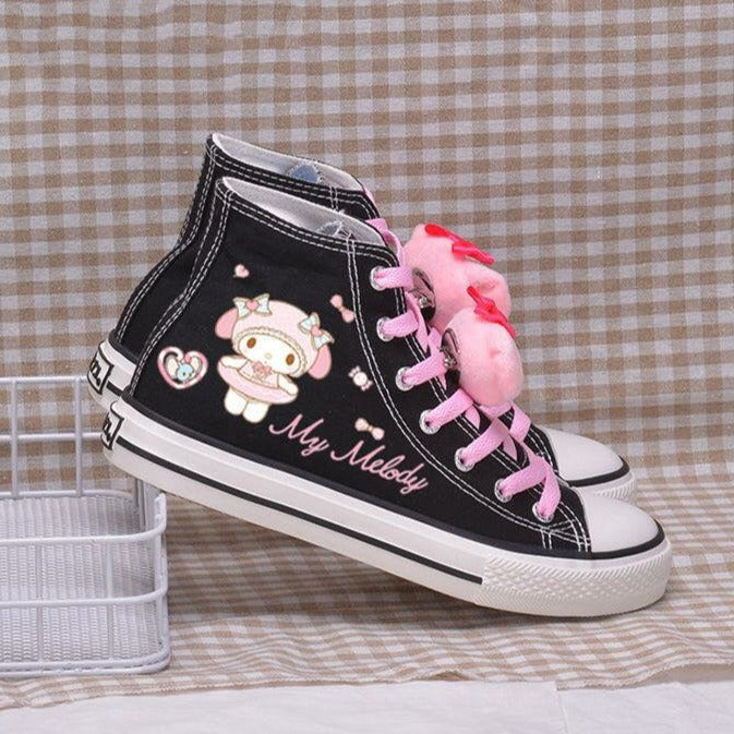 Kawaii Cartoon High Top Segeltuchschuhe